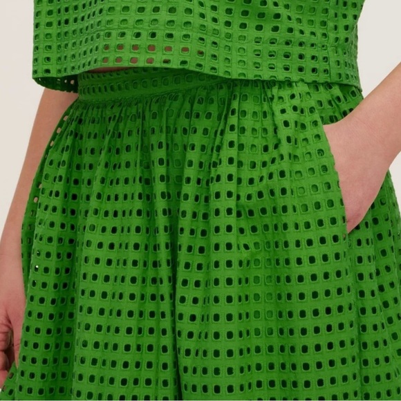Kate Spade x Target Eyelet Green Midi Skirt - Picture 2 of 4